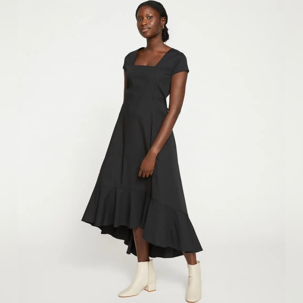 NWT Universal Standard "Jenna" stretch poplin flounce dress, 18W